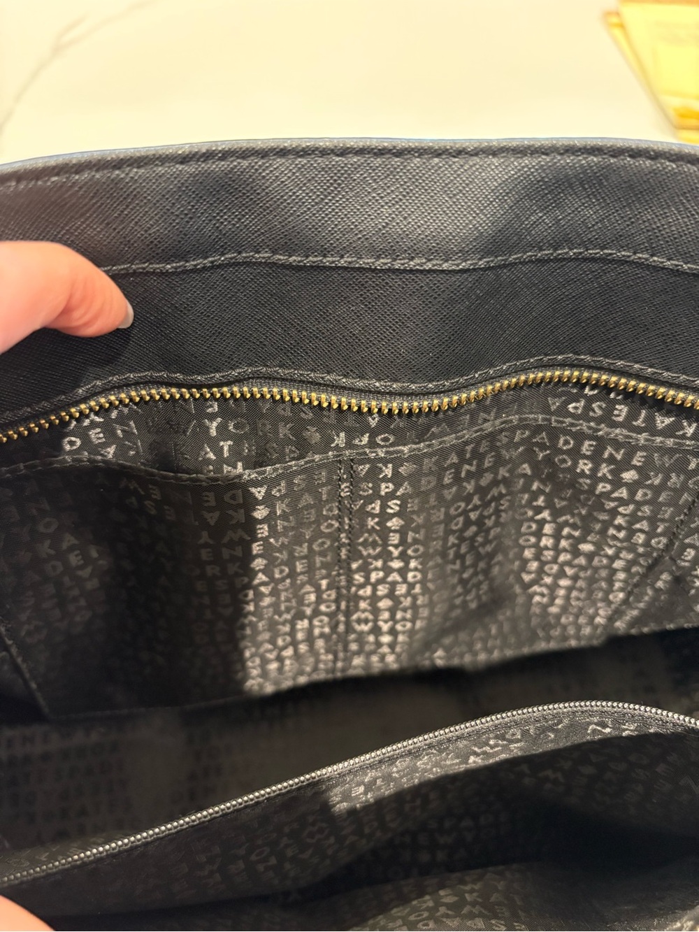 Kate Spade Black Leather Tote Bag - Picture 8 of 9